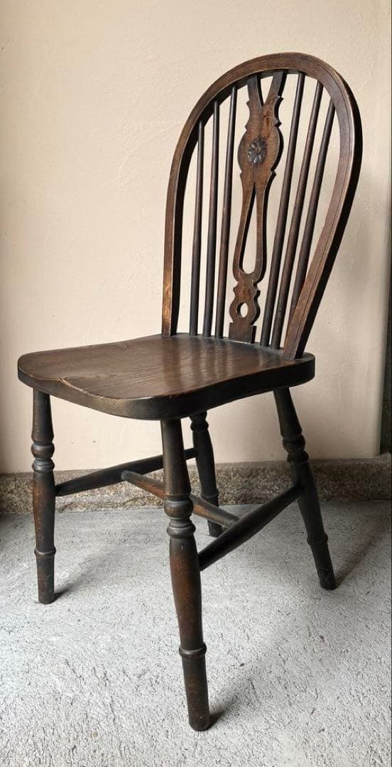 イギリス アンティーク ホイールバックチェア　ヴィンテージチェア