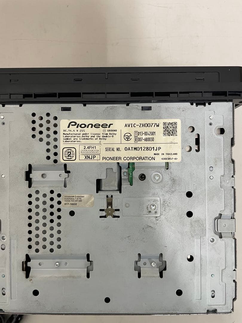 カロッツェリア◇AVIC-ZH0077W◇訳ありフルセグ/CD/DVD/BT/