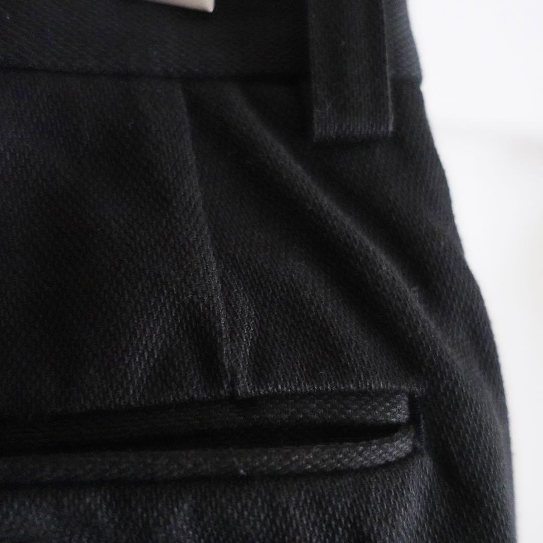 1990s KENZO Homme コットンキャンバス　ワイドフレアパンツ　墨黒