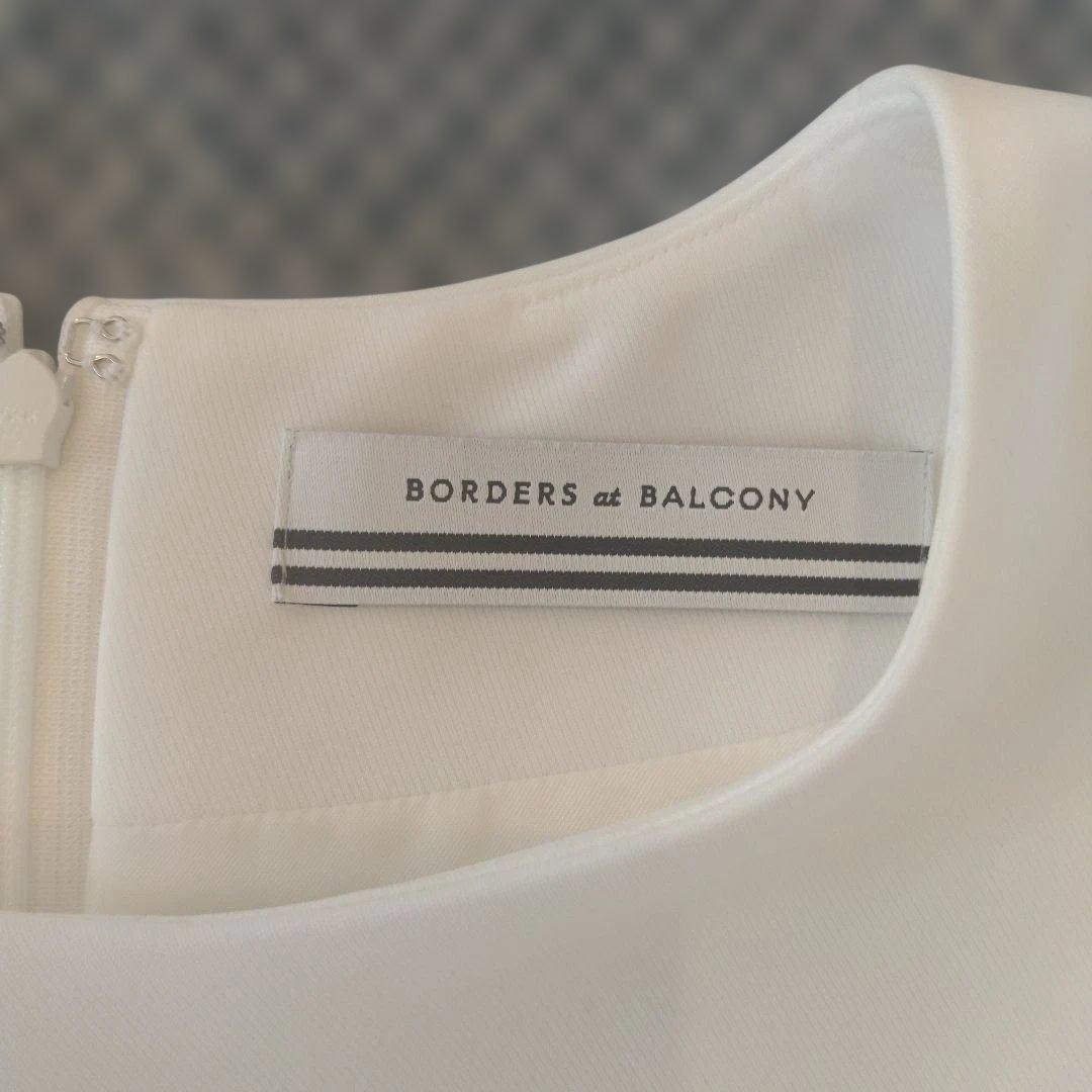 FFです！一度着用ボーダーズアットバルコニー フリルツイルトップス　38