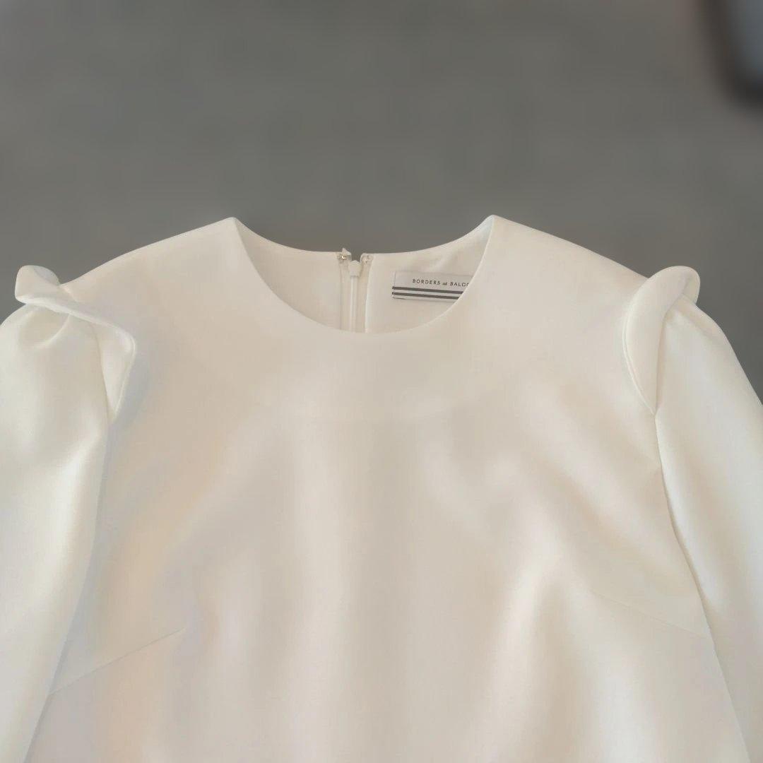 FFです！一度着用ボーダーズアットバルコニー フリルツイルトップス　38