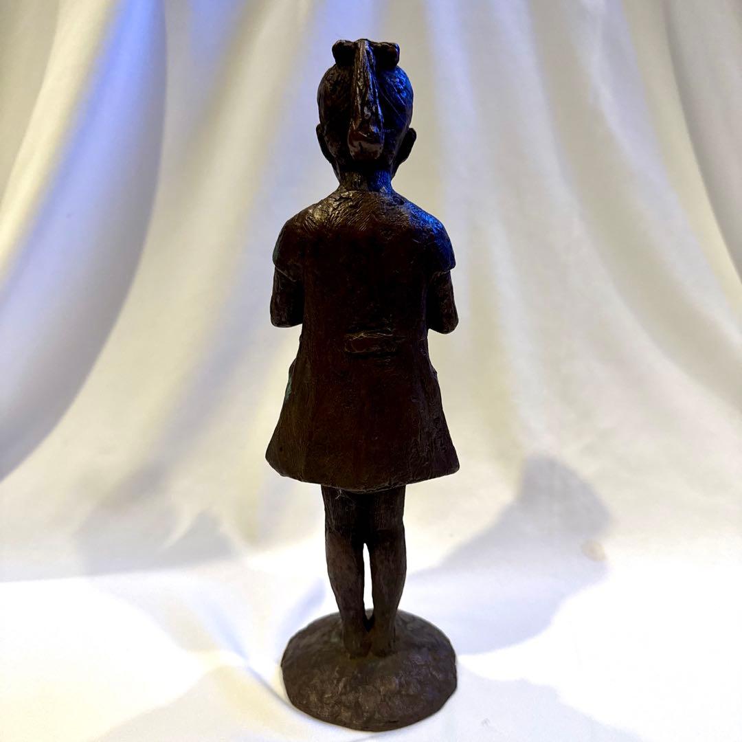 【 青銅像 】 ブロンズ少女像 みどりの風 長谷川 雅也(雅則) 作品