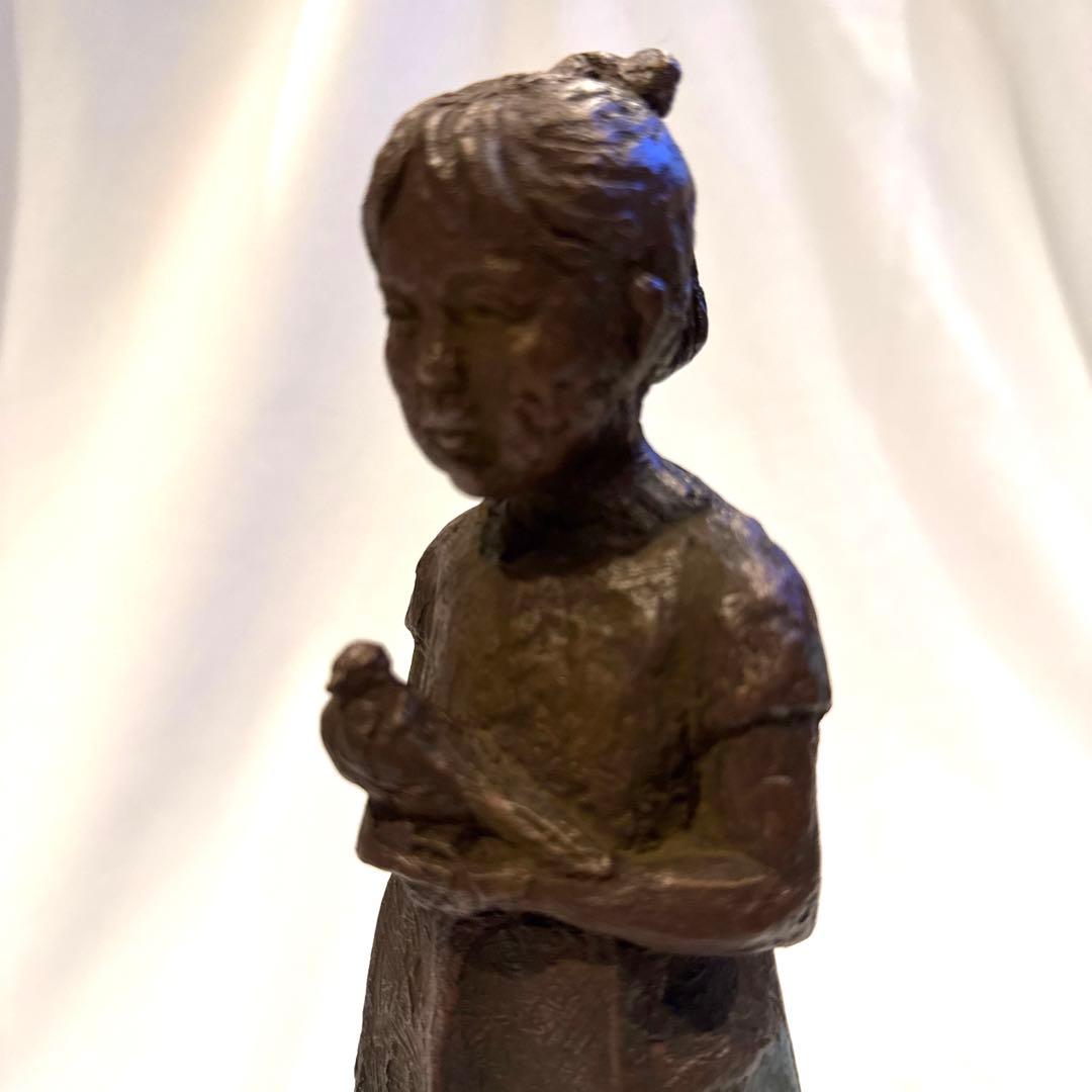 【 青銅像 】 ブロンズ少女像 みどりの風 長谷川 雅也(雅則) 作品