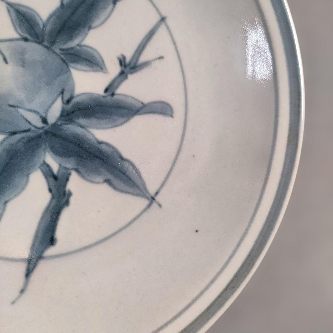 A1363-2/有田焼/五代 佐藤走波 作/染付桃絵銘々皿5客/共箱/懐石道具/