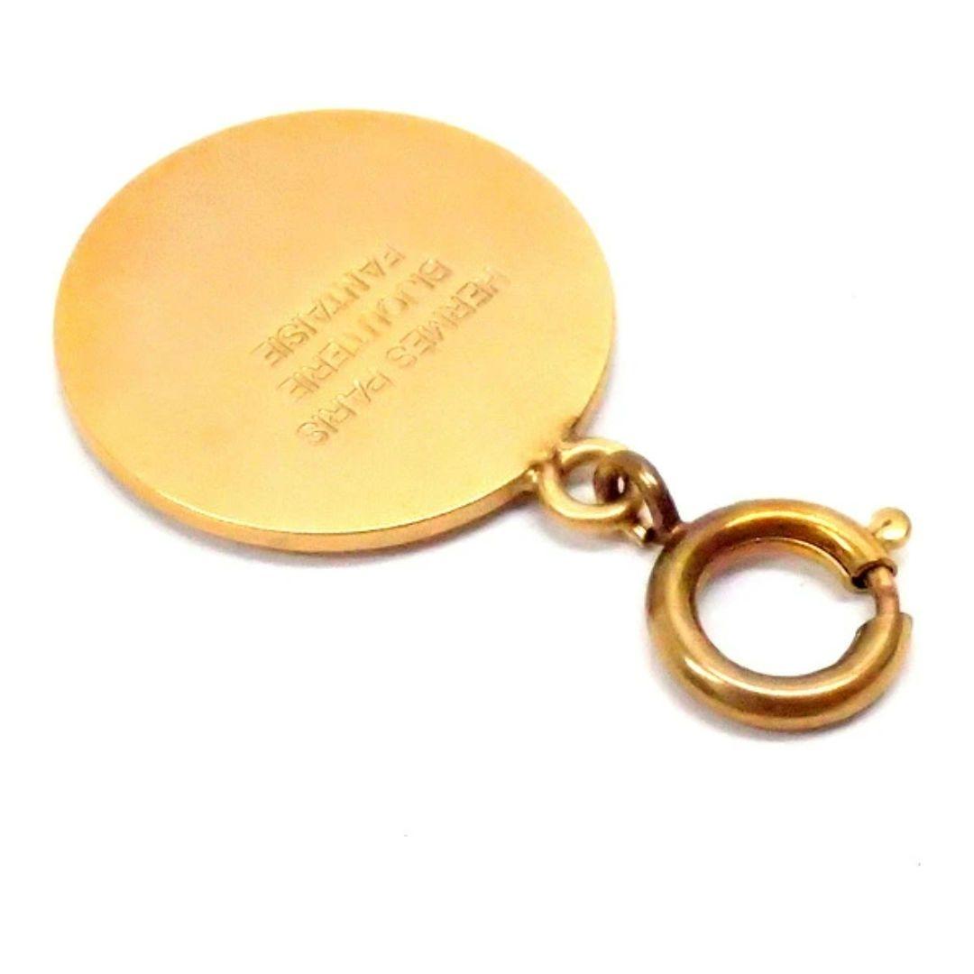 HERMES エルメス セリエ ペンダントトップ ゴールド チェーン社外品付