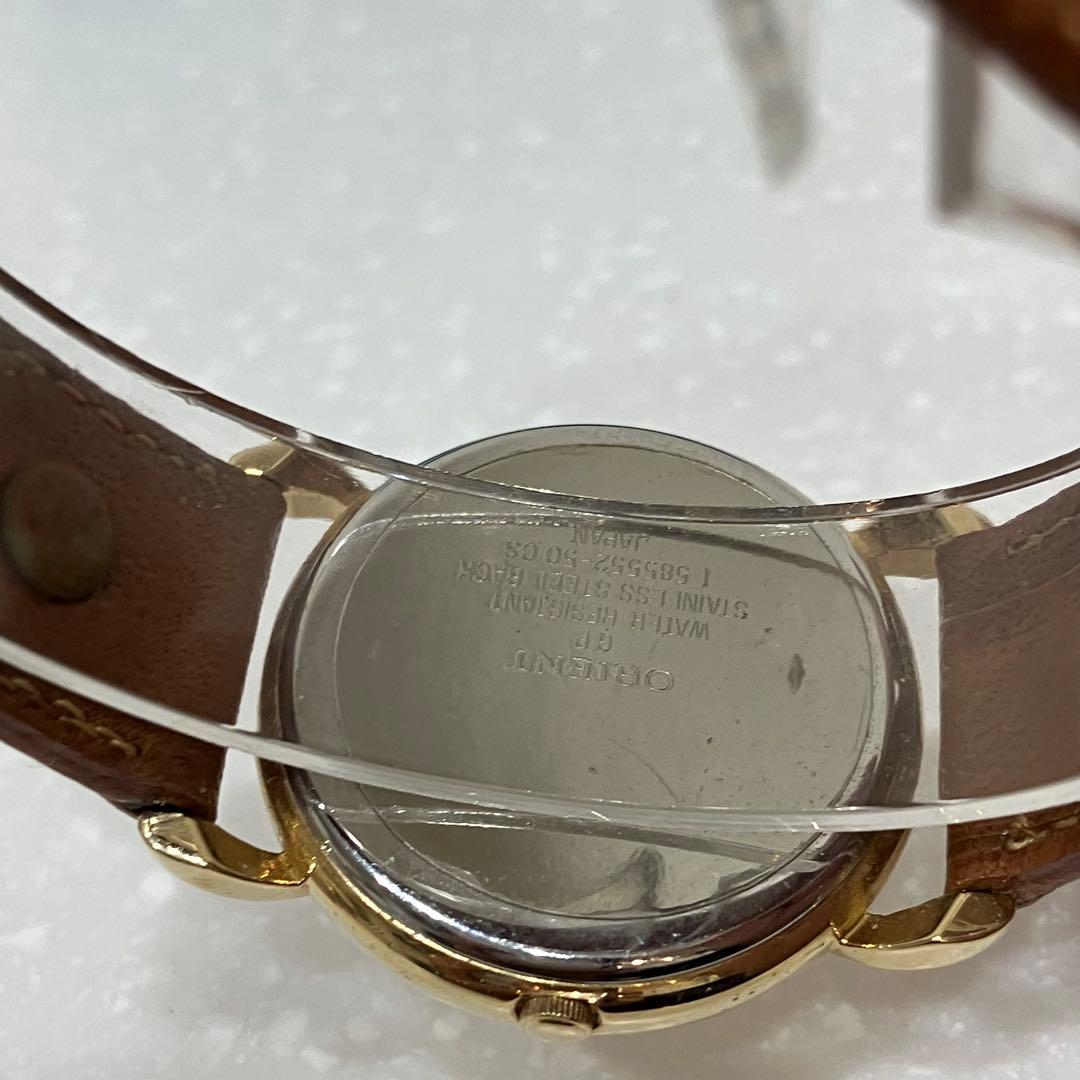 【希少】 オリエント サザンクロス PUMA 逆回転 腕時計 茶文字盤