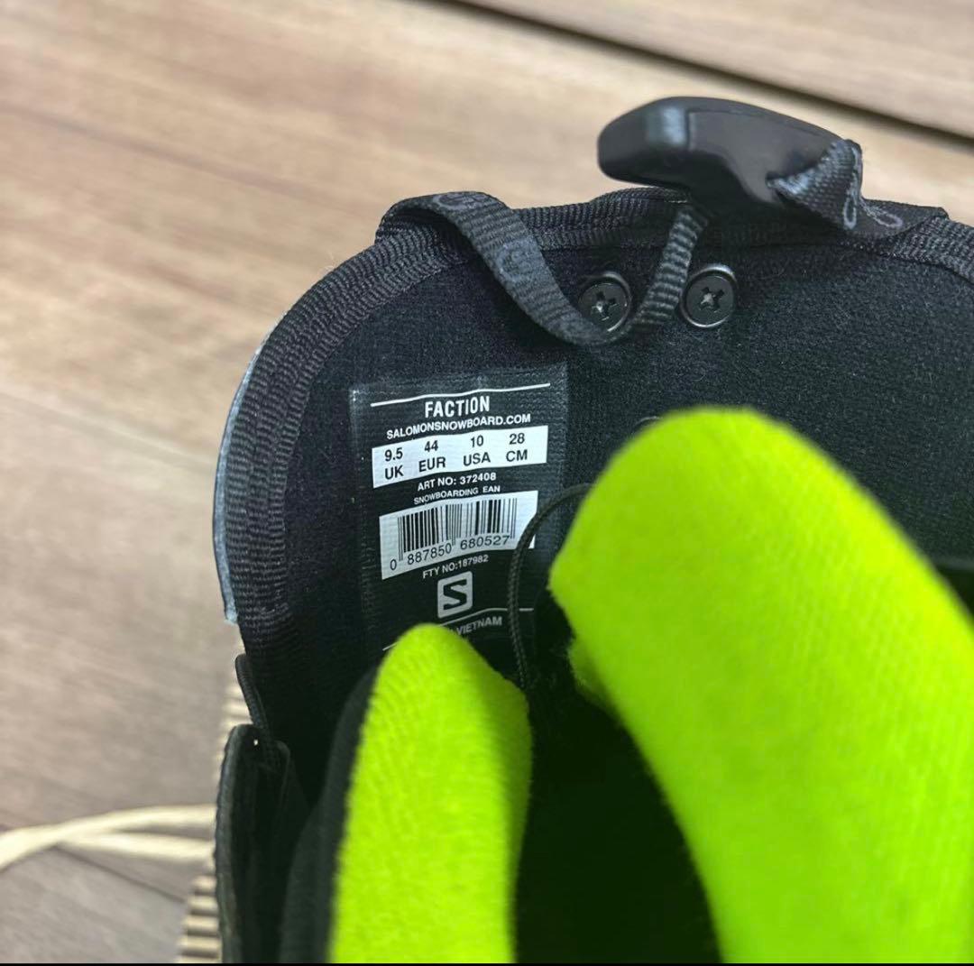 美品28cm　salomon サロモン ブーツ　FACTION BOA ライム