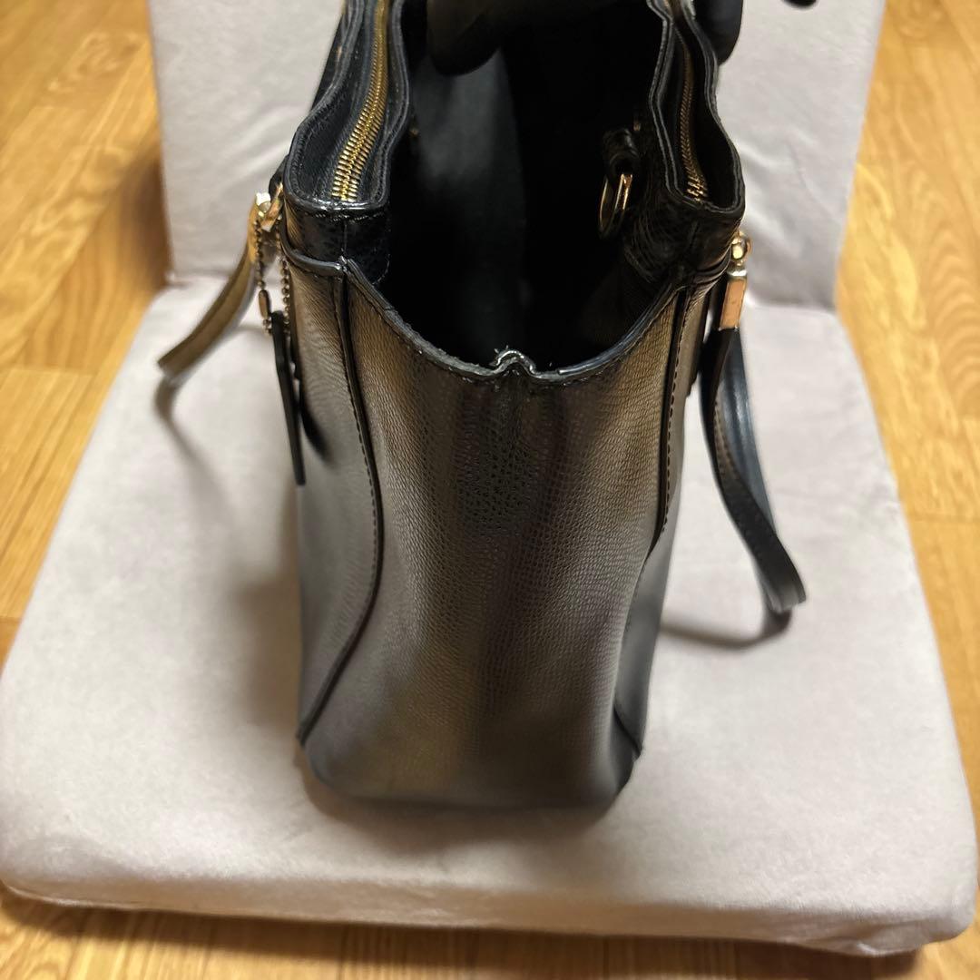COACH コーチ　トートバッグ 型押し ブラック