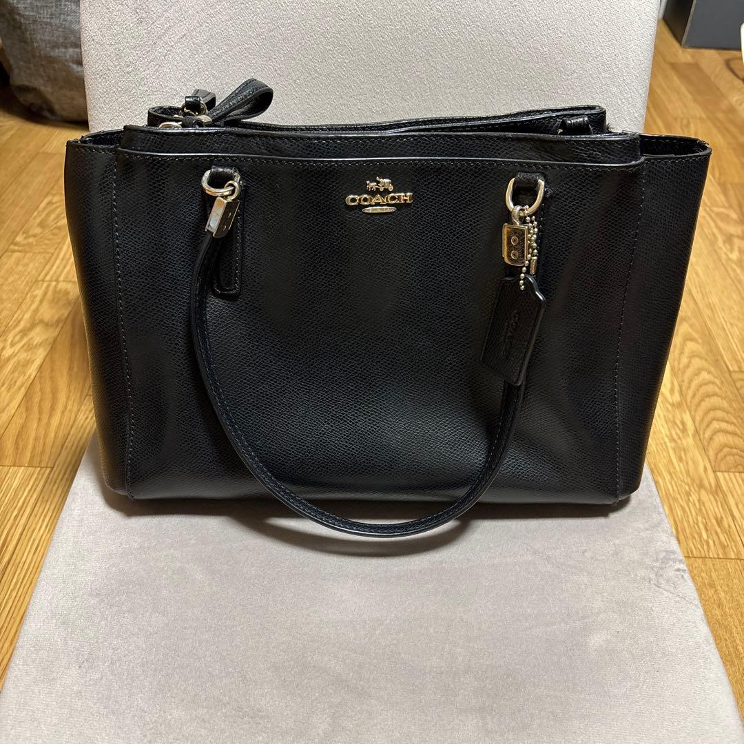COACH コーチ　トートバッグ 型押し ブラック