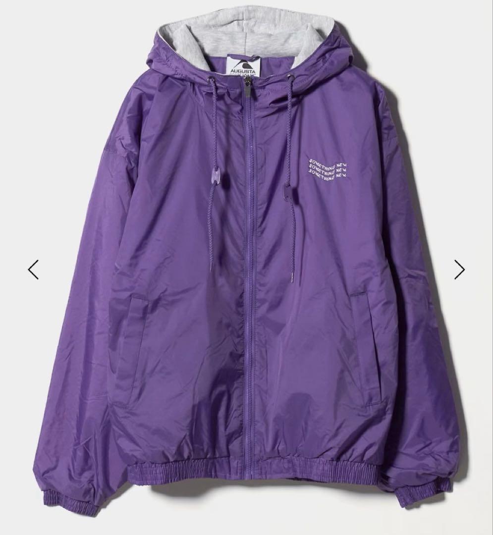 ＜6(ROKU)＞フーデッド ナイロン ジャケット　パープル