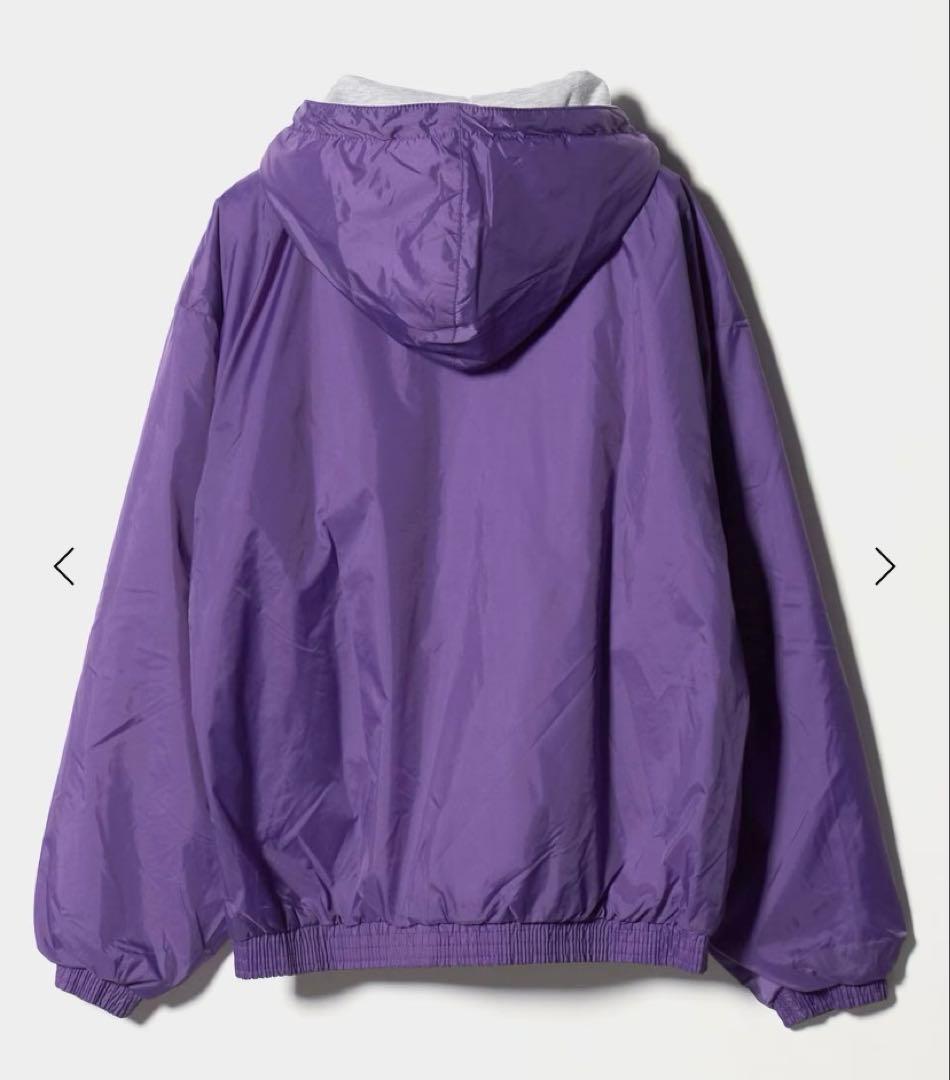 ＜6(ROKU)＞フーデッド ナイロン ジャケット　パープル