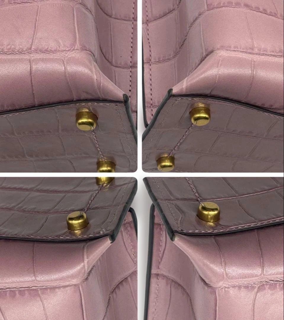 未使用COACHコーチウィロウ ハンドバッグ クロコダイル エンボス 2way