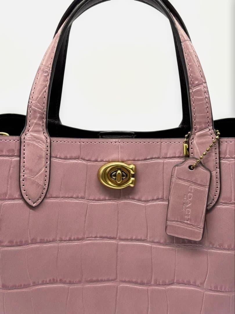 未使用COACHコーチウィロウ ハンドバッグ クロコダイル エンボス 2way