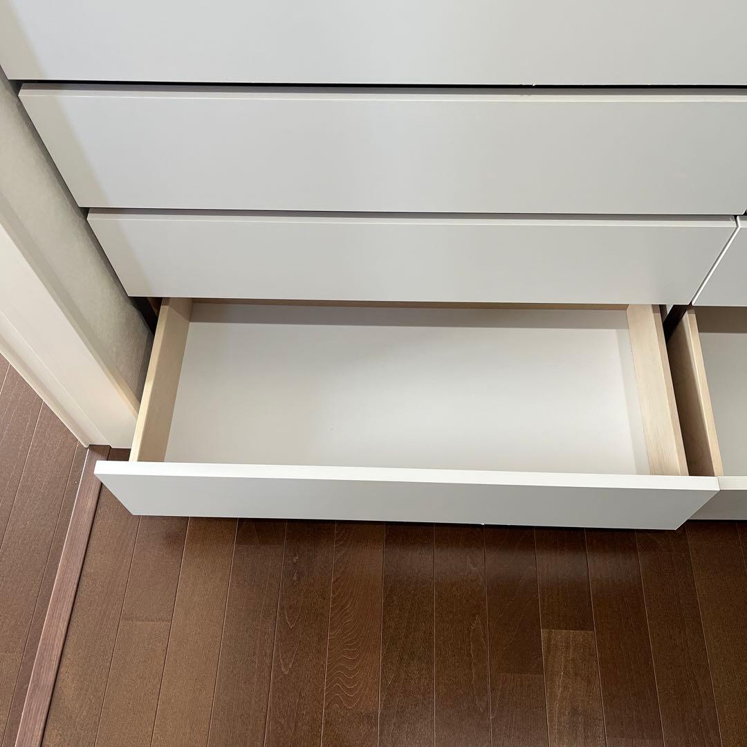 木製4段チェスト（ブラウン、ホワイト）