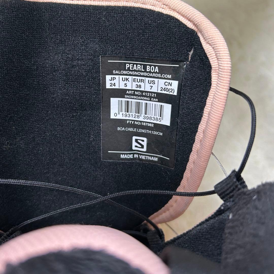 週末限定！SALOMONPEARLBOA パールボア24ピンクスノーボードブーツ