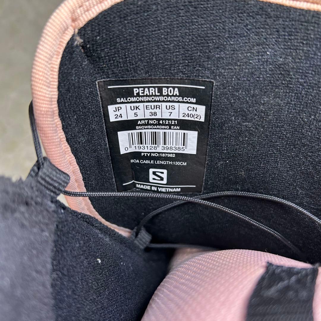 週末限定！SALOMONPEARLBOA パールボア24ピンクスノーボードブーツ