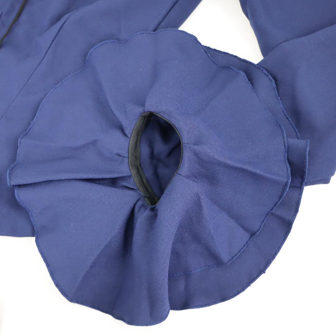 【美品 フラメンコ衣装】ネイビー ブラウス ファルダ シージョ セット