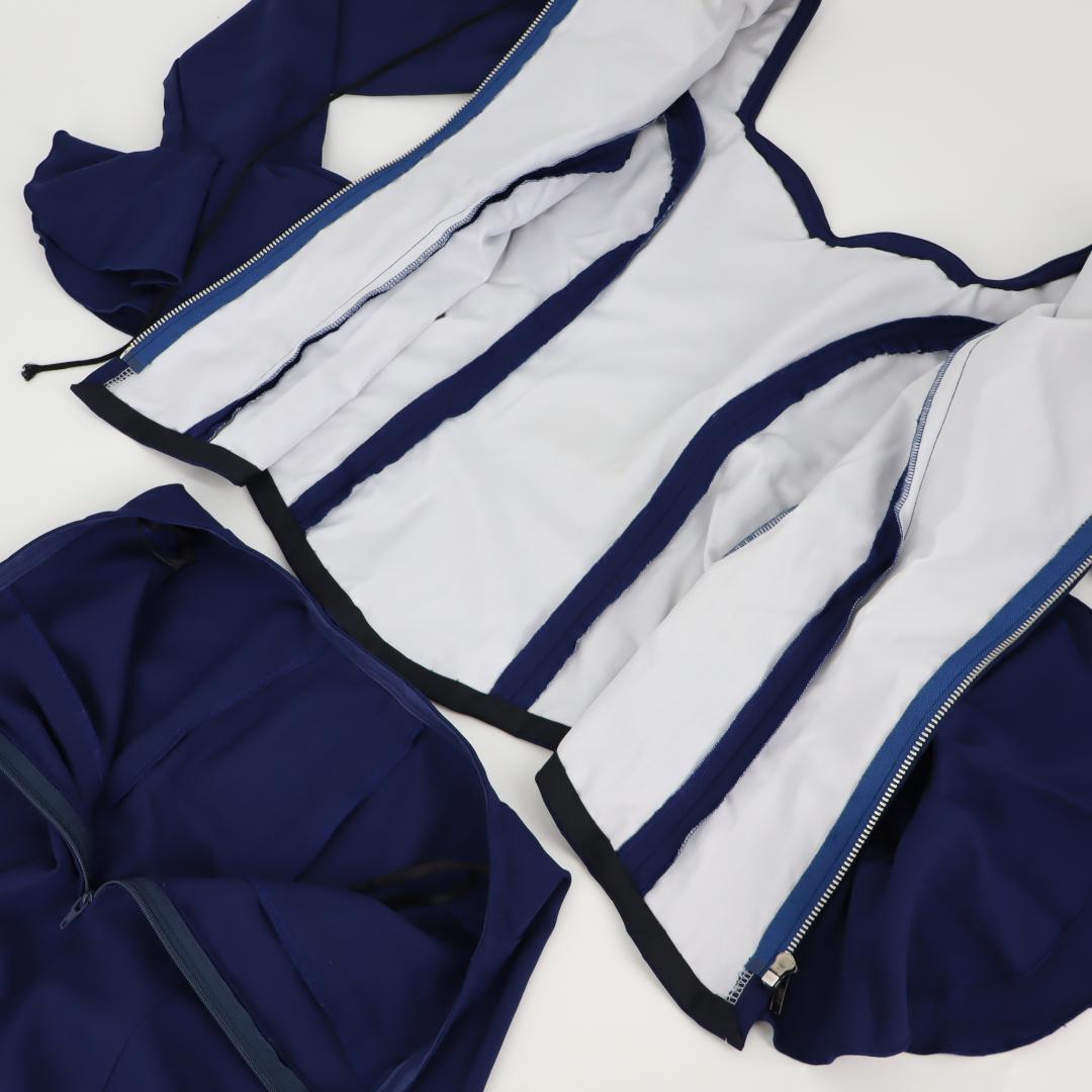 【美品 フラメンコ衣装】ネイビー ブラウス ファルダ シージョ セット