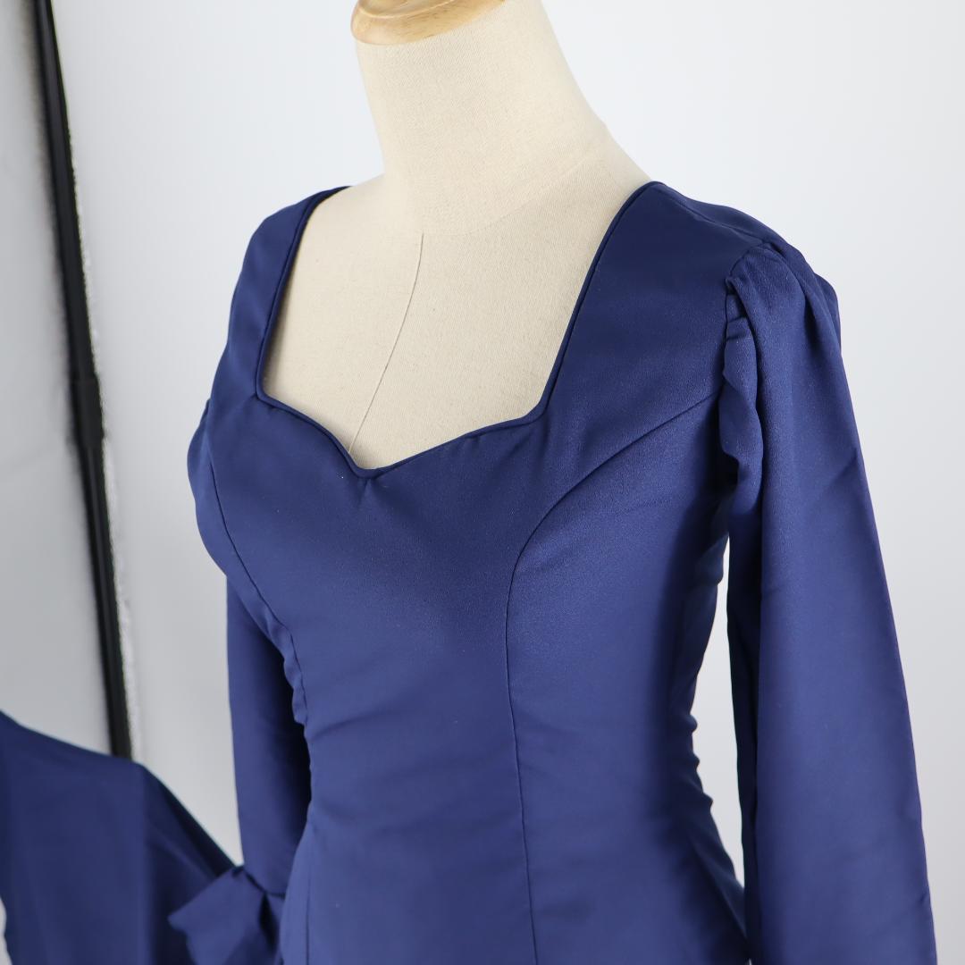 【美品 フラメンコ衣装】ネイビー ブラウス ファルダ シージョ セット