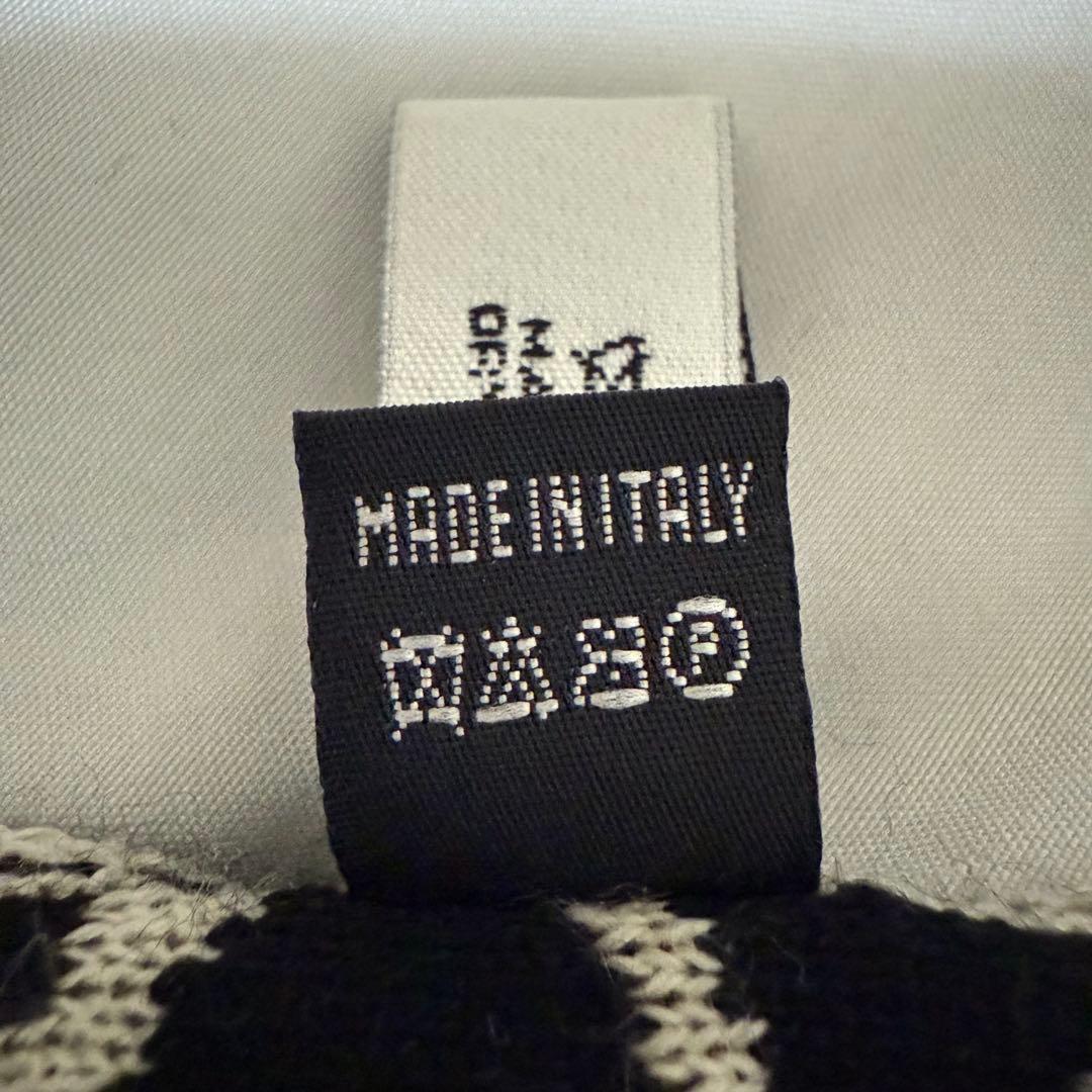 【激レア】Christian Dior マフラー トロッター柄 ウール 白黒