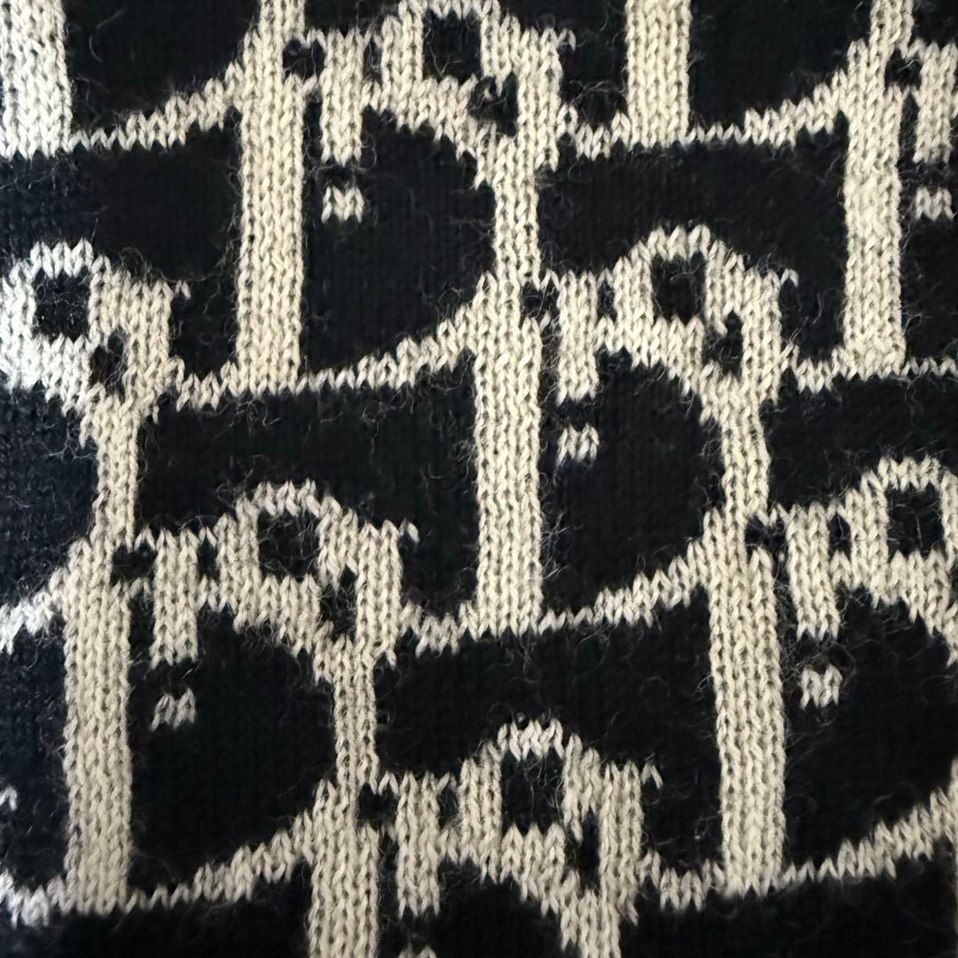 【激レア】Christian Dior マフラー トロッター柄 ウール 白黒