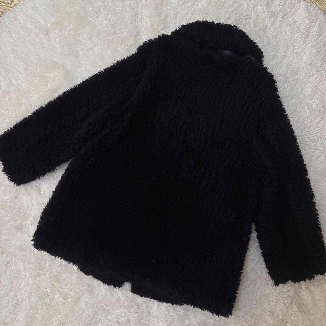 美品　theoryluxe セオリーリュクス　ボア　テディベア　コート　黒　38