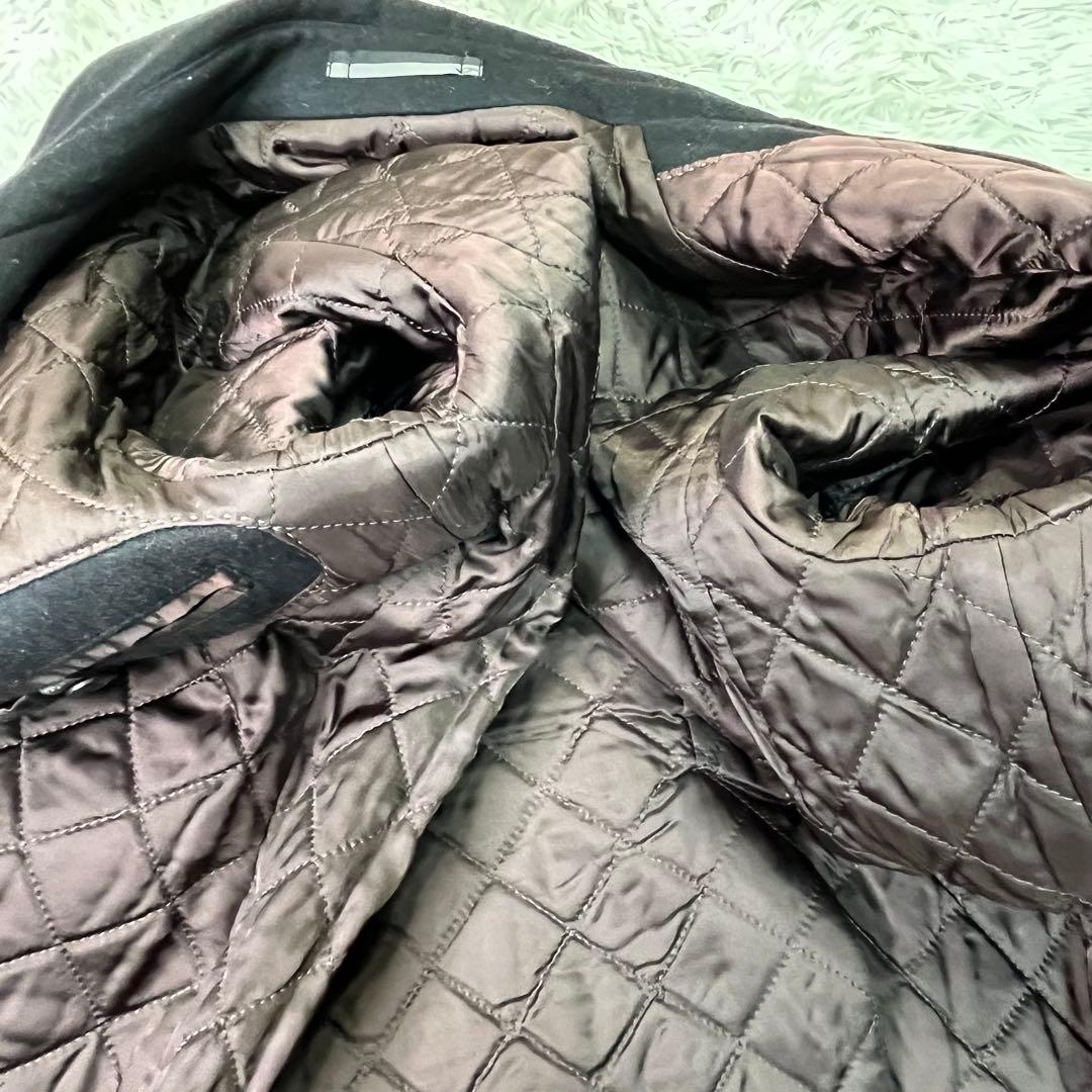 ポールスミス✨ダブル　ピーコート　ナポレオン　銀ボタン　ブラック　カシミヤ　M