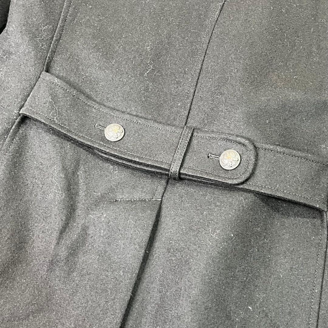 ポールスミス✨ダブル　ピーコート　ナポレオン　銀ボタン　ブラック　カシミヤ　M