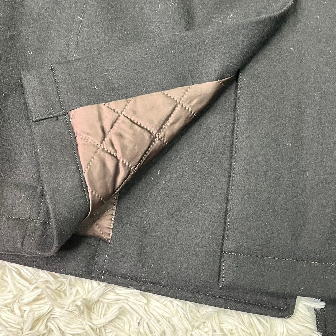 ポールスミス✨ダブル　ピーコート　ナポレオン　銀ボタン　ブラック　カシミヤ　M