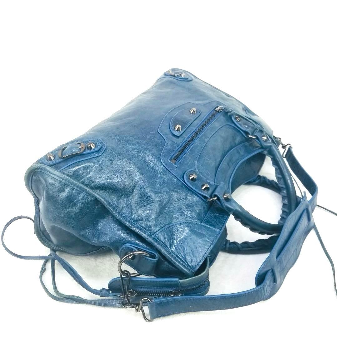 Balenciaga City Medium ブルー色