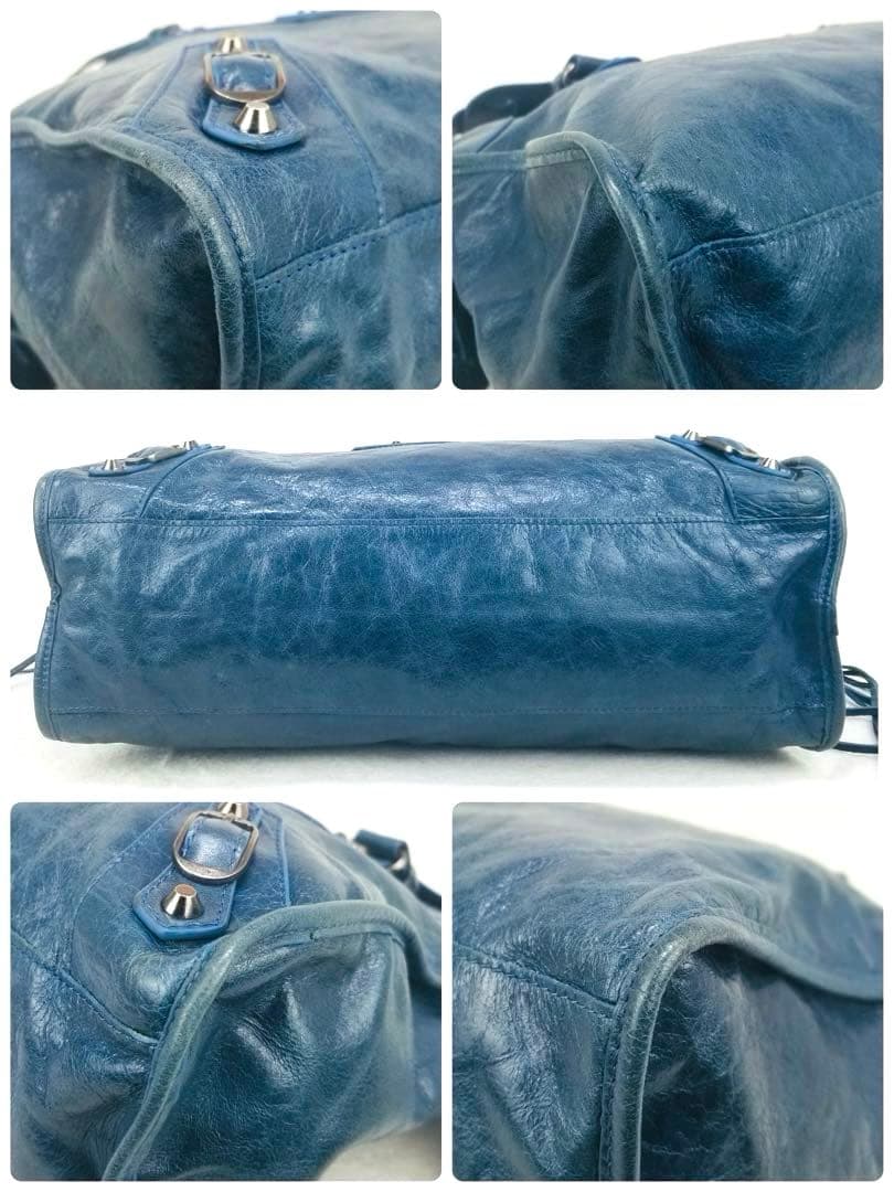 Balenciaga City Medium ブルー色