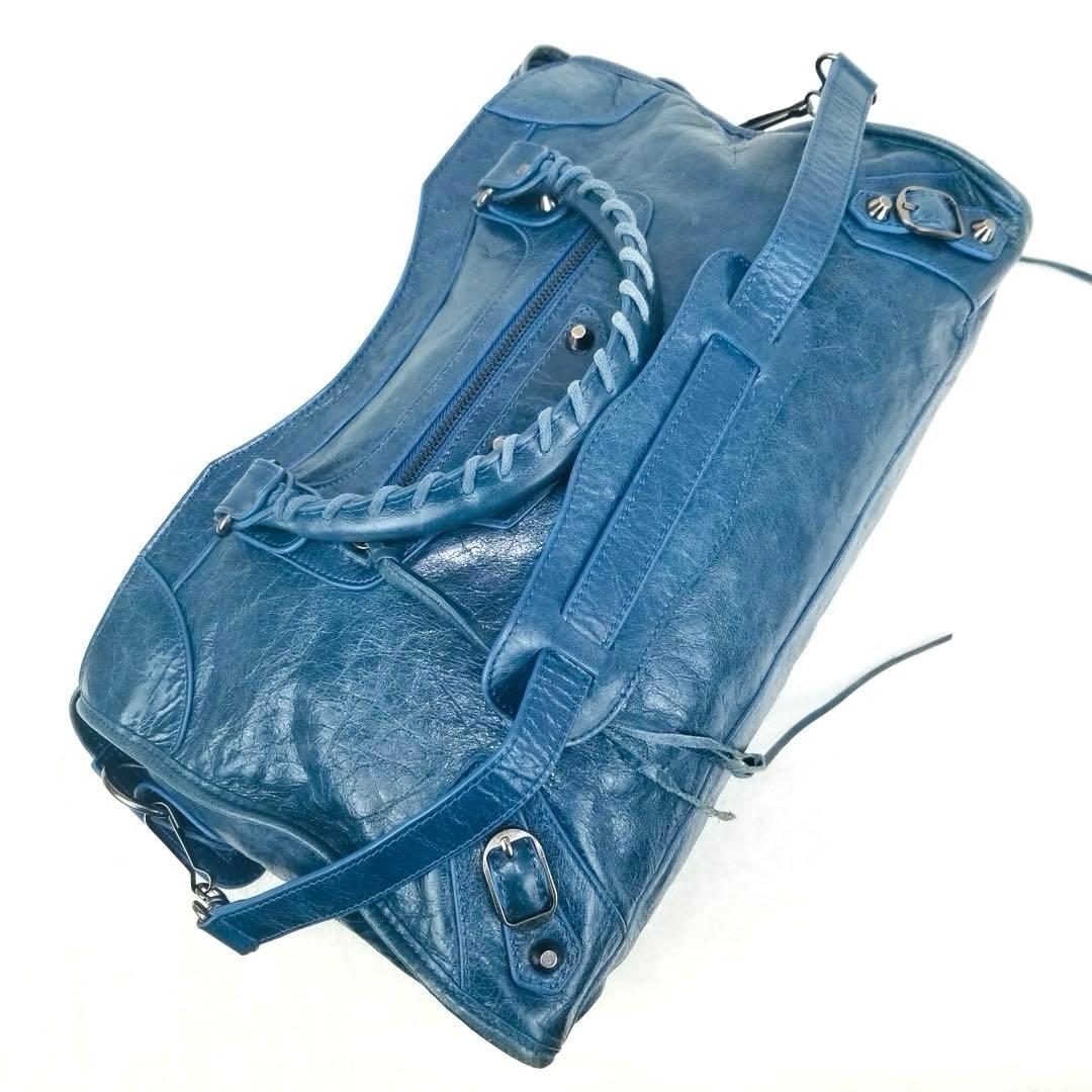 Balenciaga City Medium ブルー色