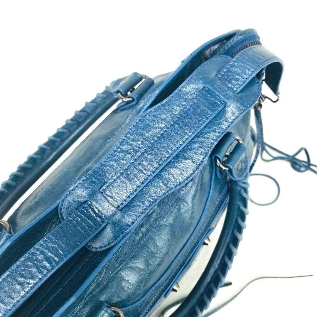 Balenciaga City Medium ブルー色