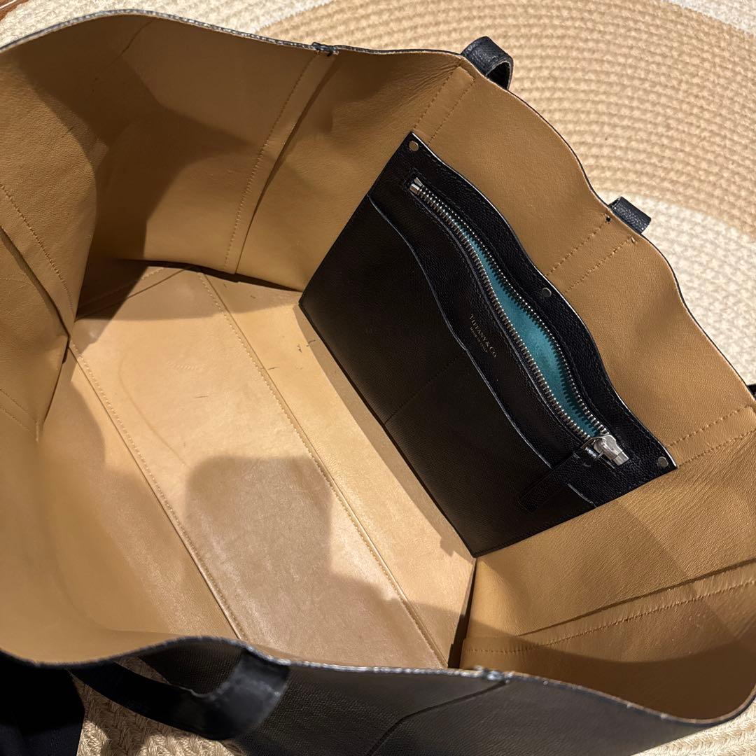 Tiffany ティファニー　トートバッグ　黒　レザー　ブラック