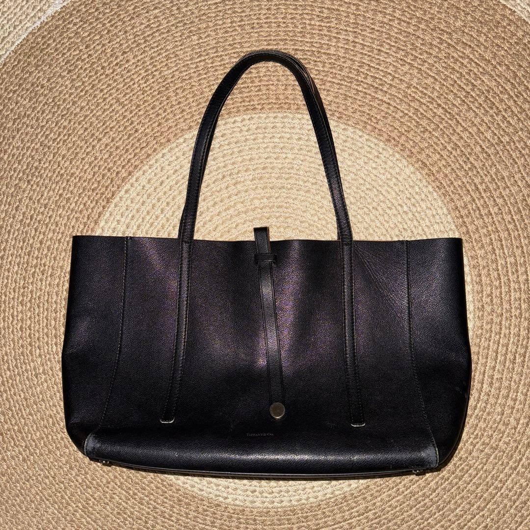 Tiffany ティファニー　トートバッグ　黒　レザー　ブラック