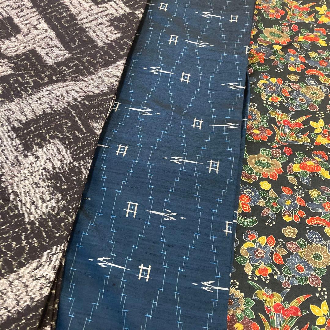 【TAMA屋】全て正絹 全て紬 真綿 越後紬等 まとめ売り15点TM2609