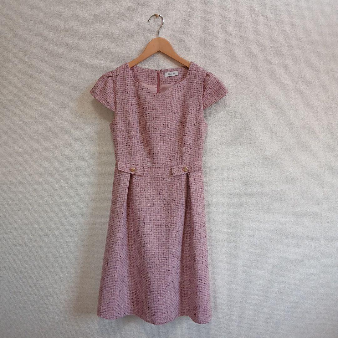 美品 marry me マリーミー　ツイード ワンピース　ピンク
