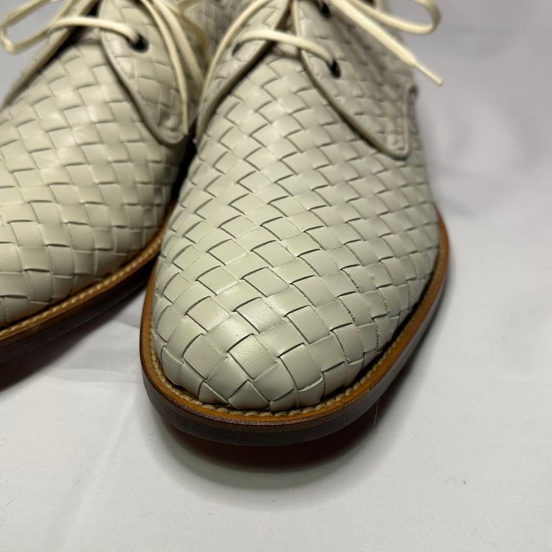 新品未使用☆ボッテガヴェネタ☆革靴☆ホワイト☆イントレチャート☆本革☆210