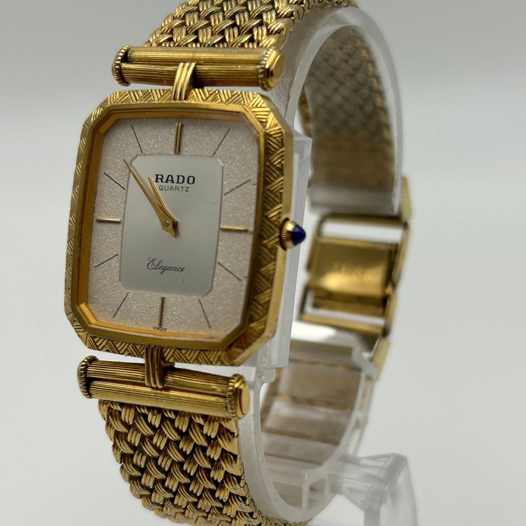 美品 RADO ラドー エレガンス 新品電池 メッシュベルト ボーイズ 兼用