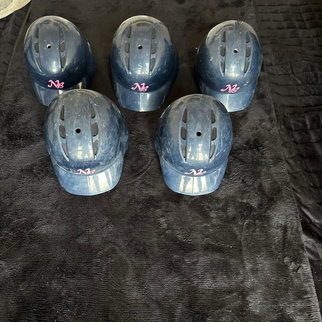 バッター用ヘルメット5個セット ネイビー