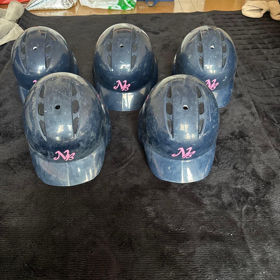 バッター用ヘルメット5個セット ネイビー