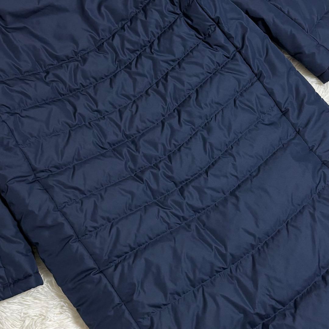 Mizuno ベンチコート ロング ダウン90% フード付 男女 ネイビー XL