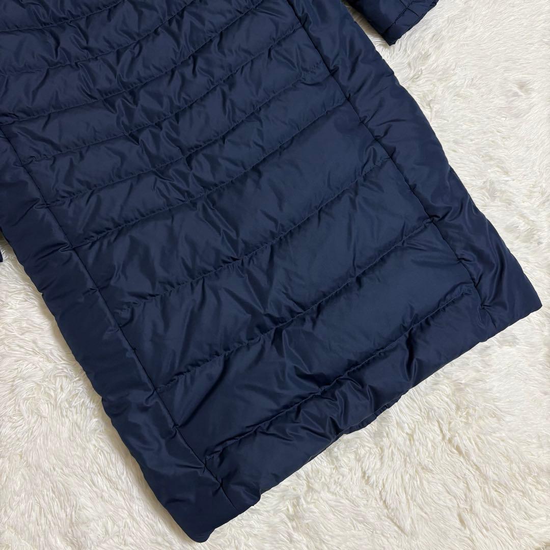 Mizuno ベンチコート ロング ダウン90% フード付 男女 ネイビー XL