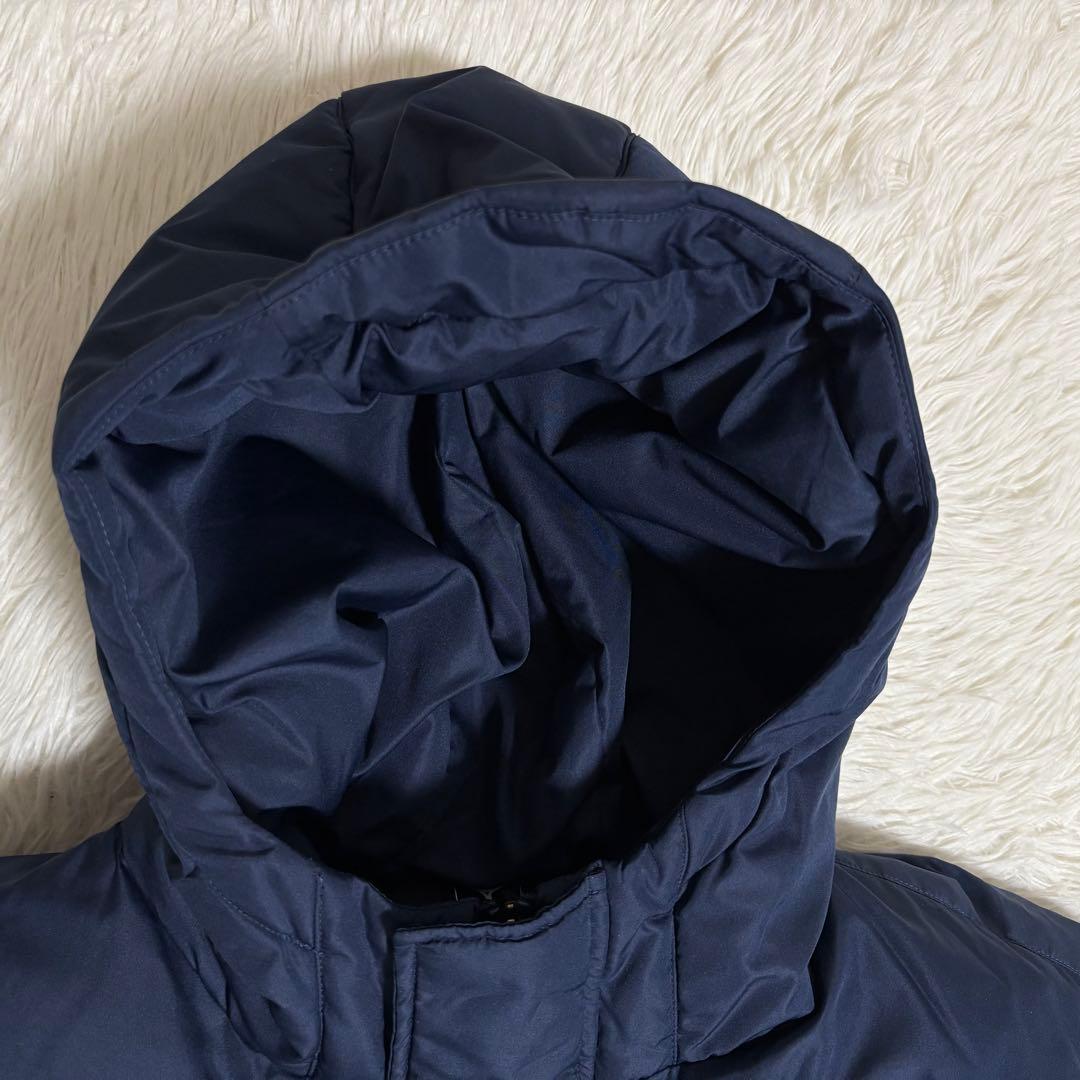 Mizuno ベンチコート ロング ダウン90% フード付 男女 ネイビー XL