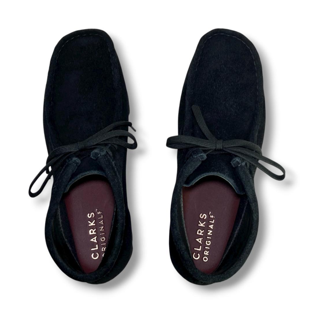 【極美品】クラークス ワラビーブーツ ゴアテックス UK7.5 ブラックスエード