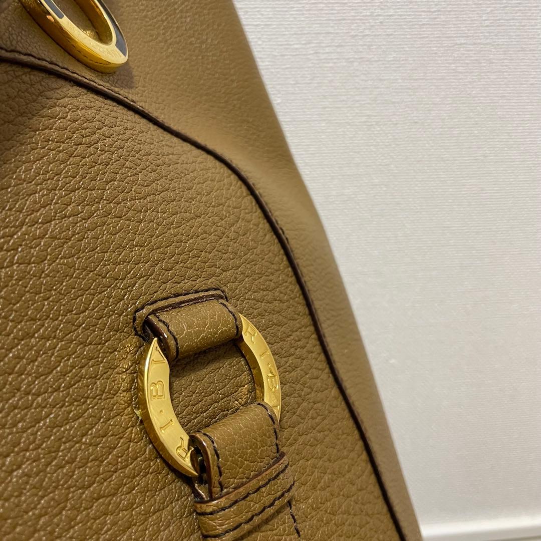 《美品》BVLGARI （ブルガリ）レザー トートバッグ ブラウン