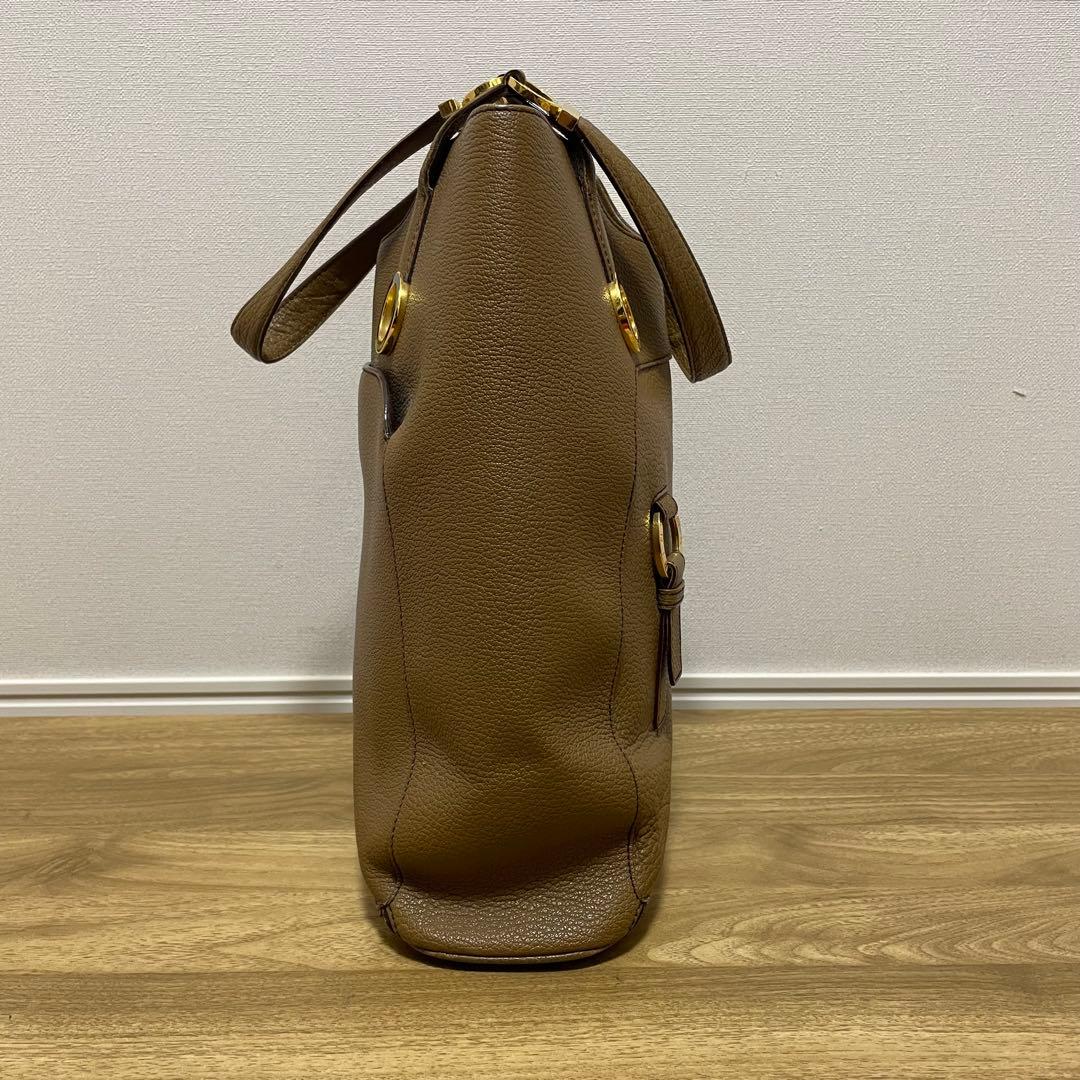 《美品》BVLGARI （ブルガリ）レザー トートバッグ ブラウン