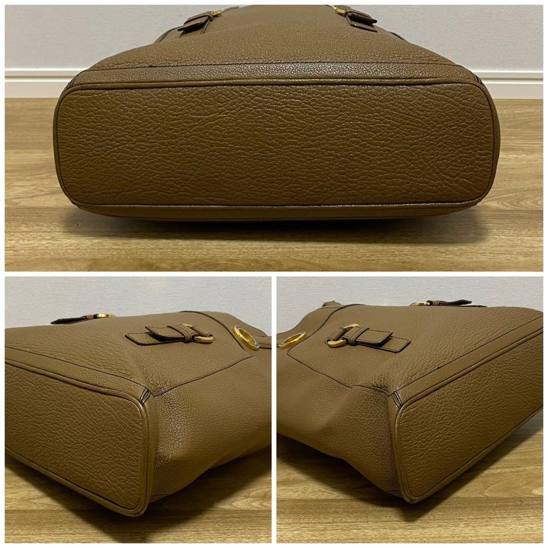 《美品》BVLGARI （ブルガリ）レザー トートバッグ ブラウン