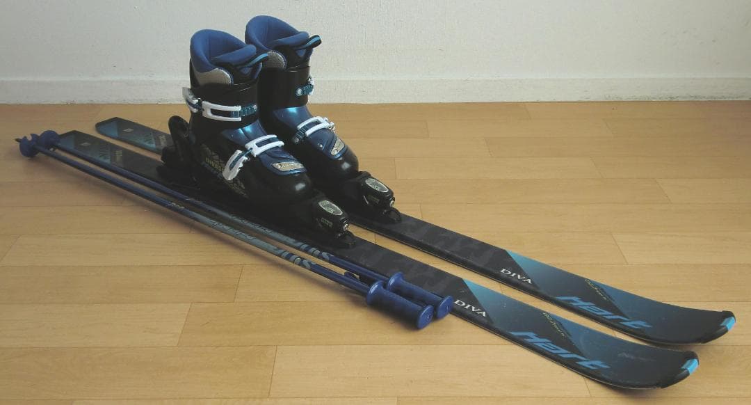 ■■11月限定■送料無料■ハート■ジュニア用スキーセット■138/24■WAX■