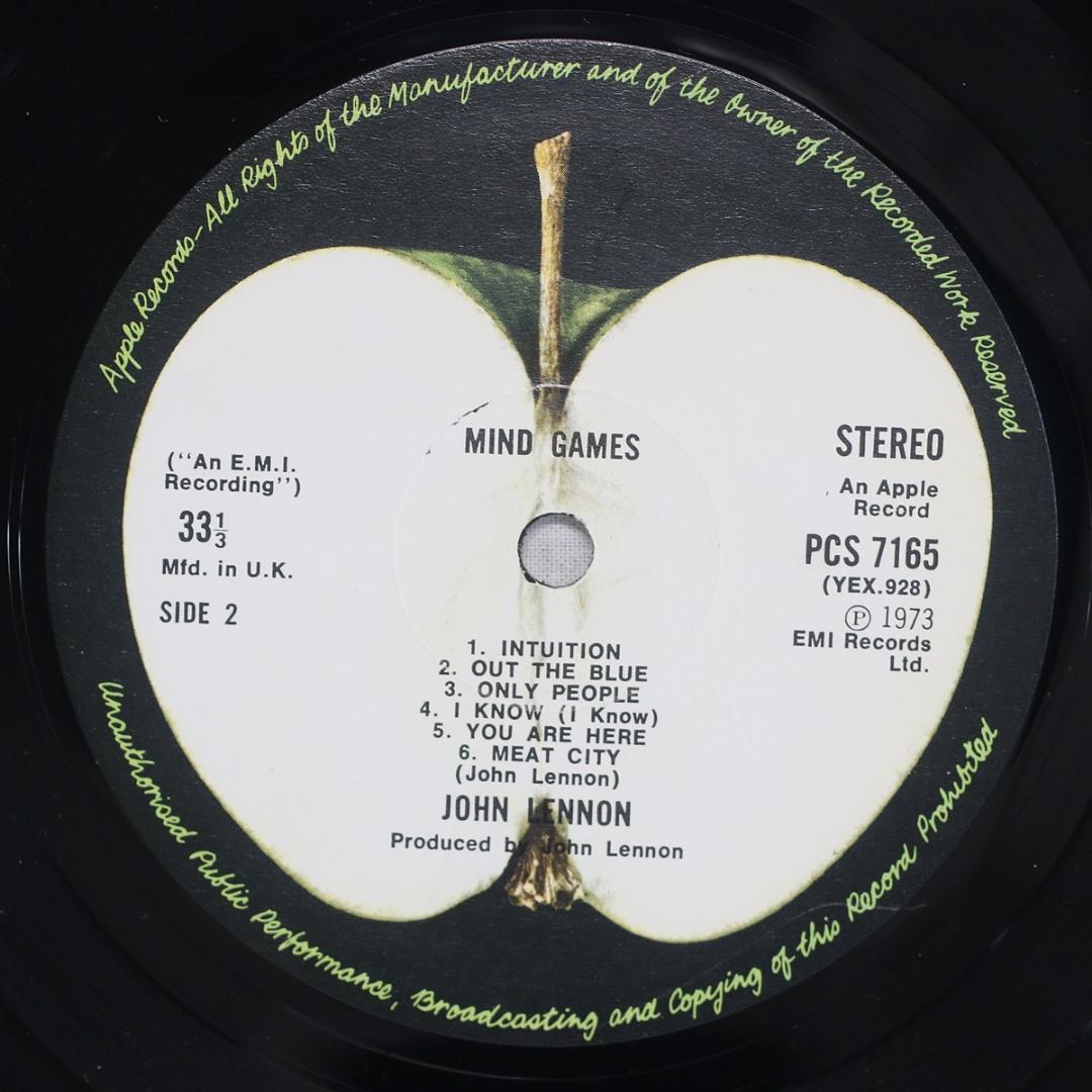 英LP John Lennon MIND GAMES UKオリジナル1stプレス
